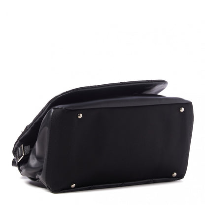Chanel Coated Canvas Paris Biarritz Messenger Flap Black 3 of 9