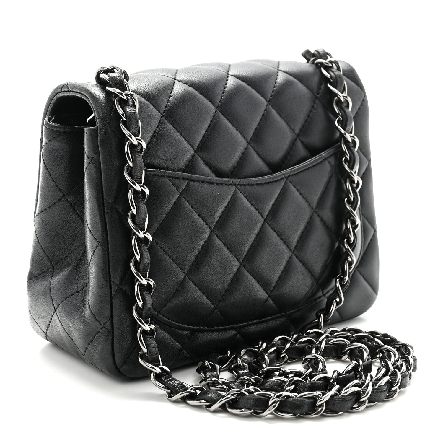 Chanel Lambskin Quilted Mini Square Flap Black 3 of 10