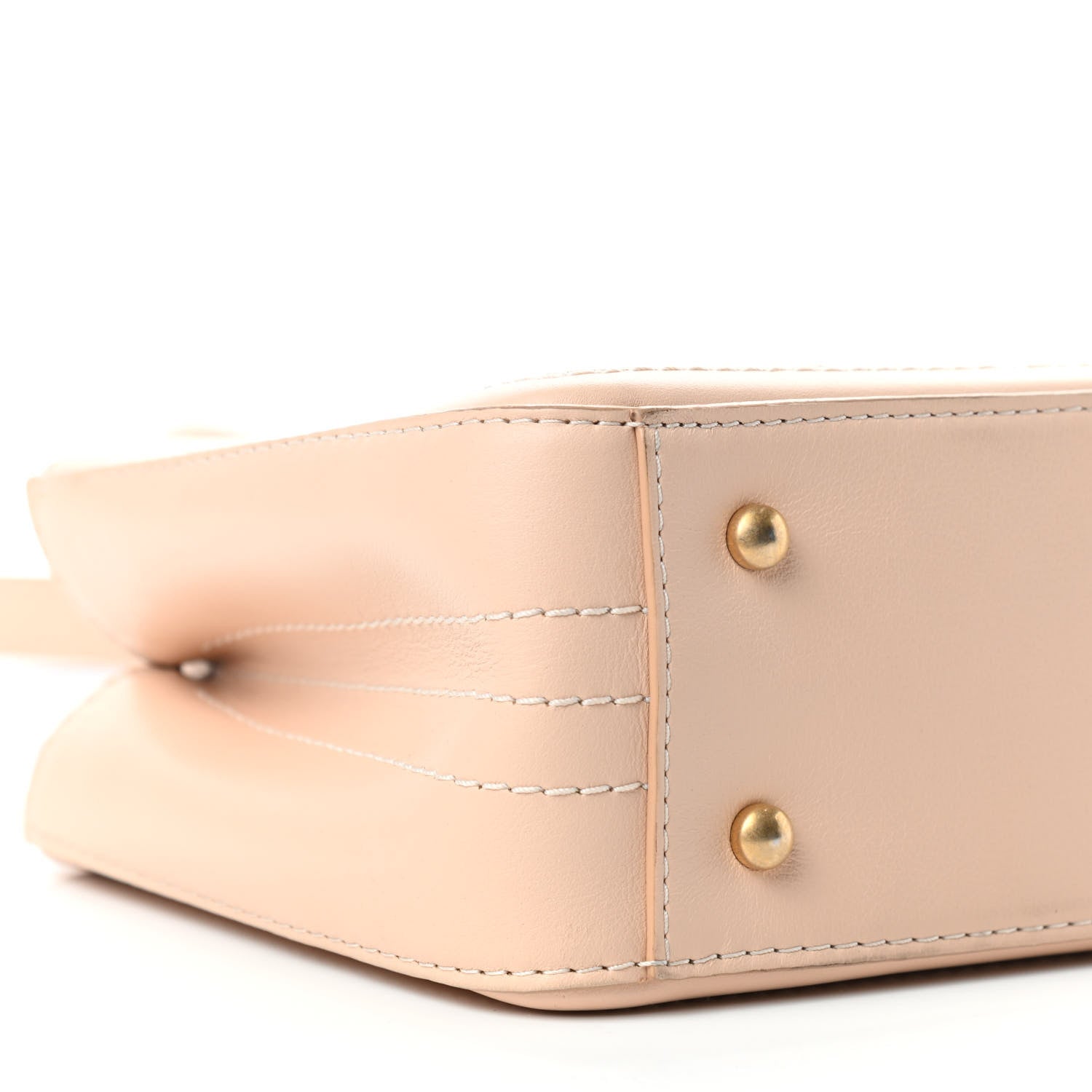 Chanel Bullskin Stitched Bi-Color Small So Light Shoulder Bag Beige 8 of 10