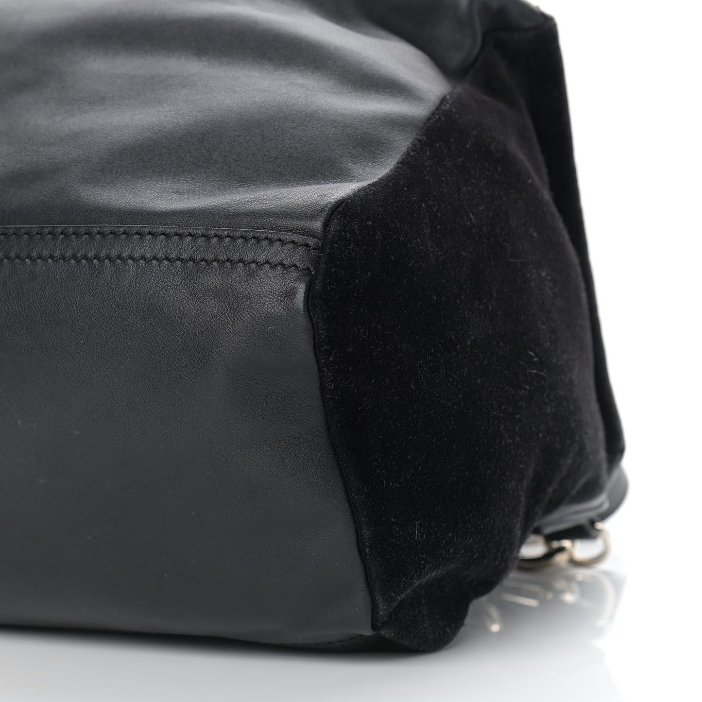 Smooth Calfskin Crocodile Embossed Medium Pandora Black