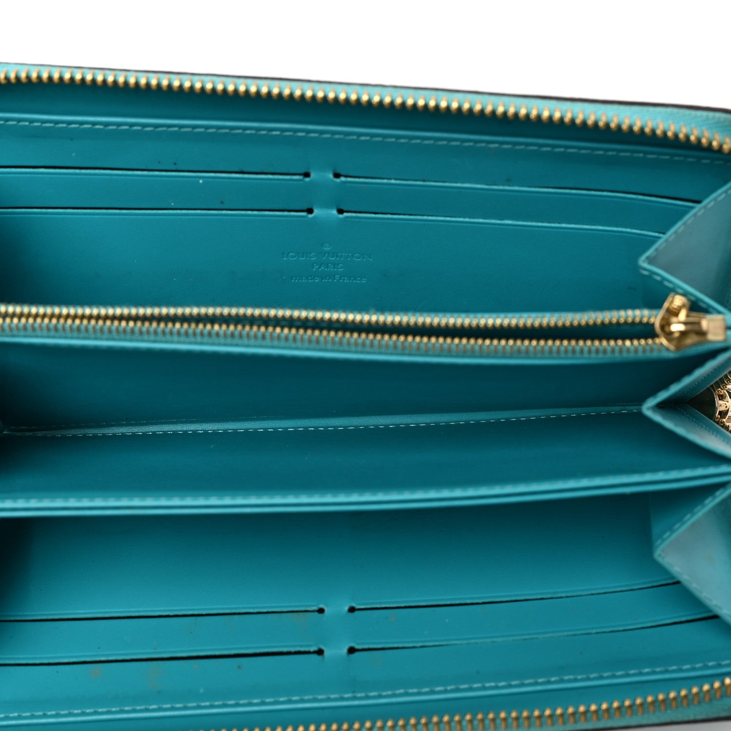 Louis Vuitton Vernis Zippy Wallet Bleu Lagon 5 of 9