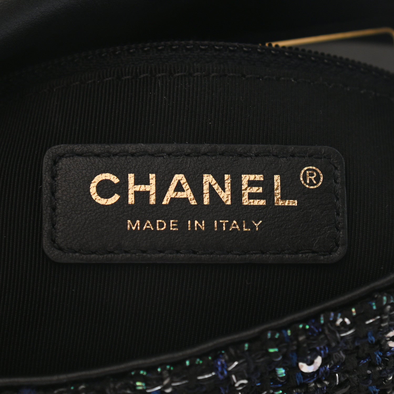 Chanel Tweed Mini Pearl Handle Flap Black Ecru 6 of 10