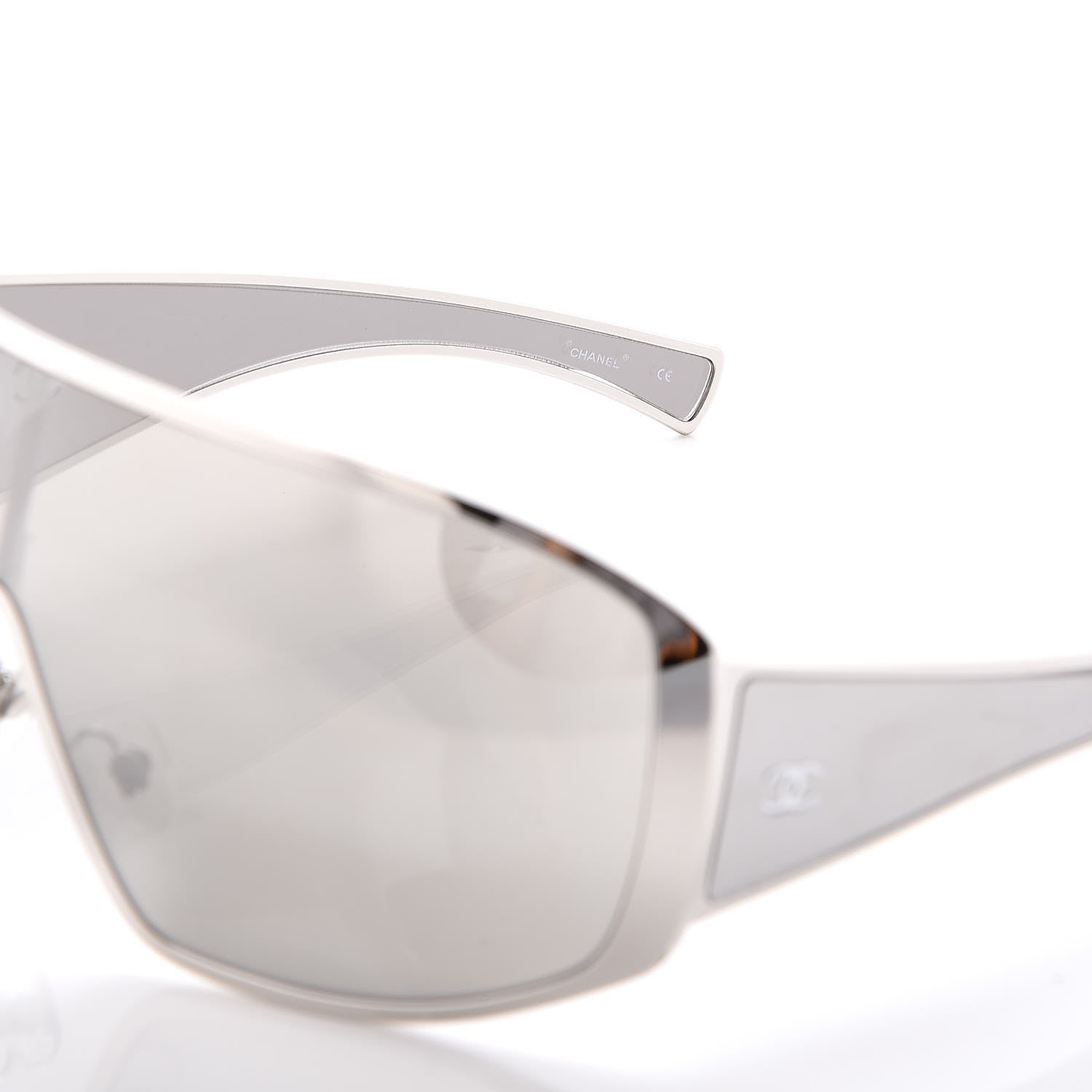 Chanel Shield Runway Sunglasses Silver 5 of 7