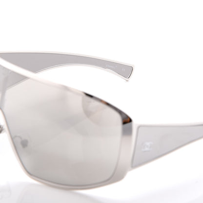 Chanel Shield Runway Sunglasses Silver 5 of 7