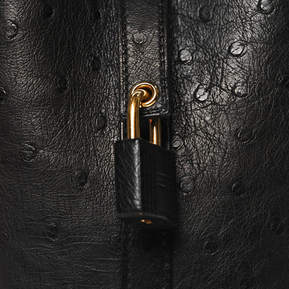 Hermes Ostrich Micro Picotin Lock Black 8 of 13