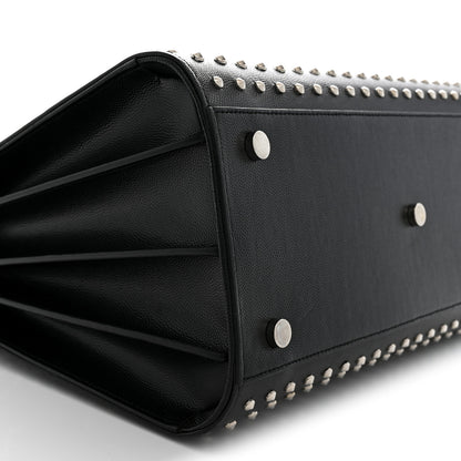 Saint Laurent Grain De Poudre Studded Small Sac De Jour Black 9 of 10