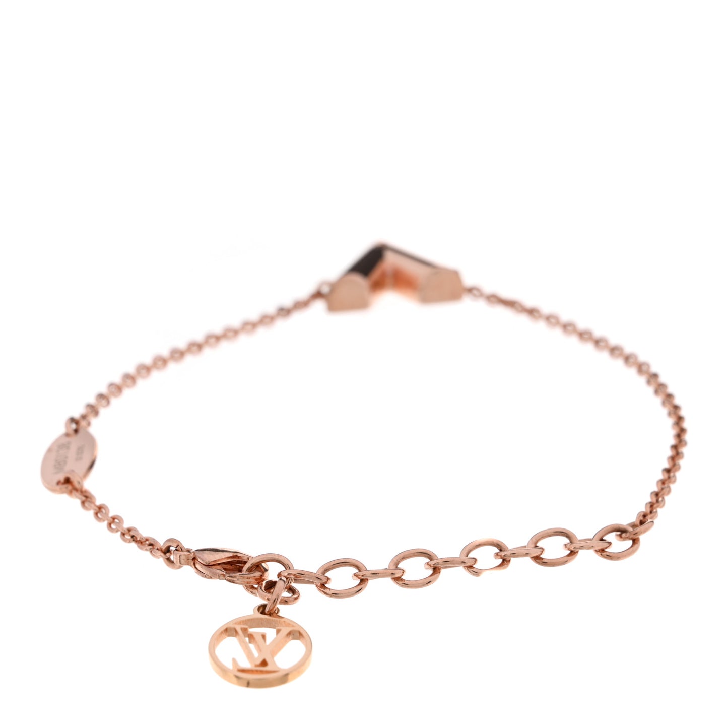 Brass Pink Gold Finish Essential V Bracelet