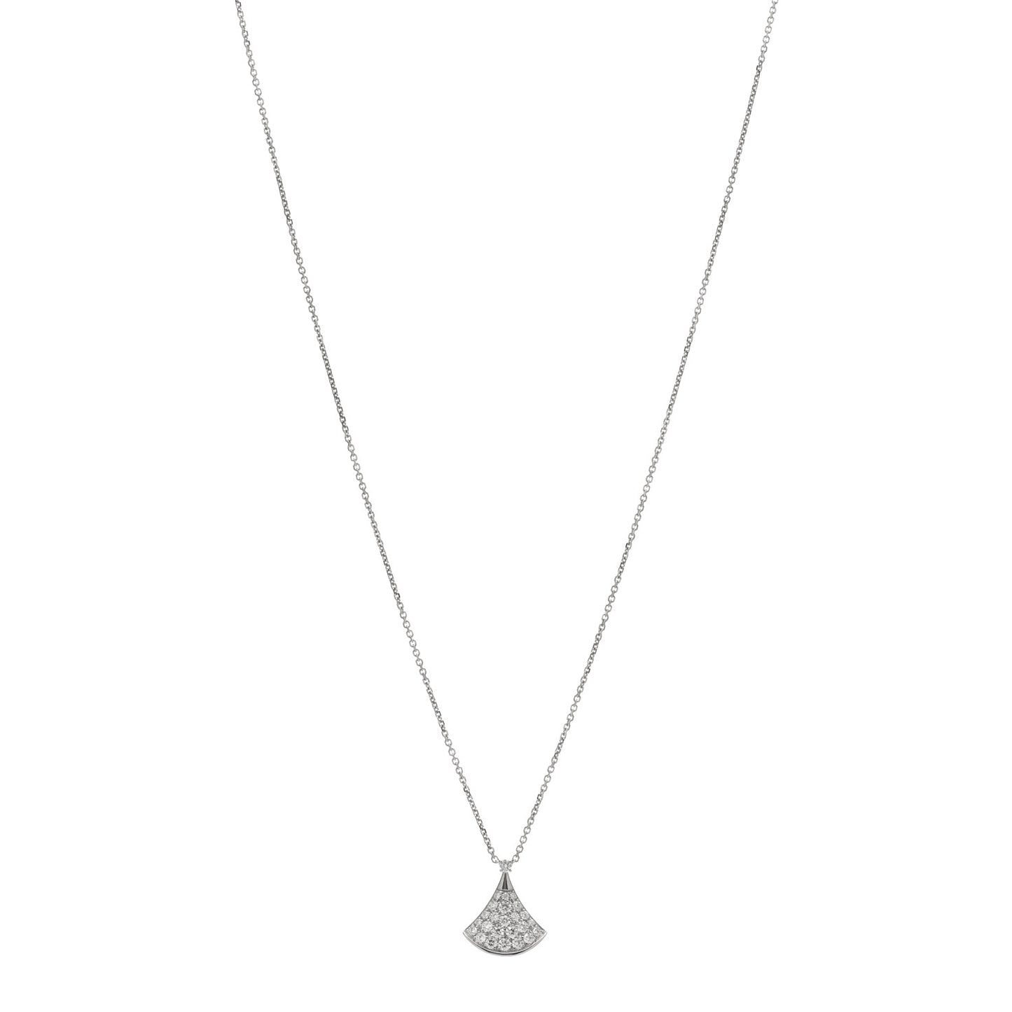 18K White Gold Diamond Divas' Dream Pave Necklace