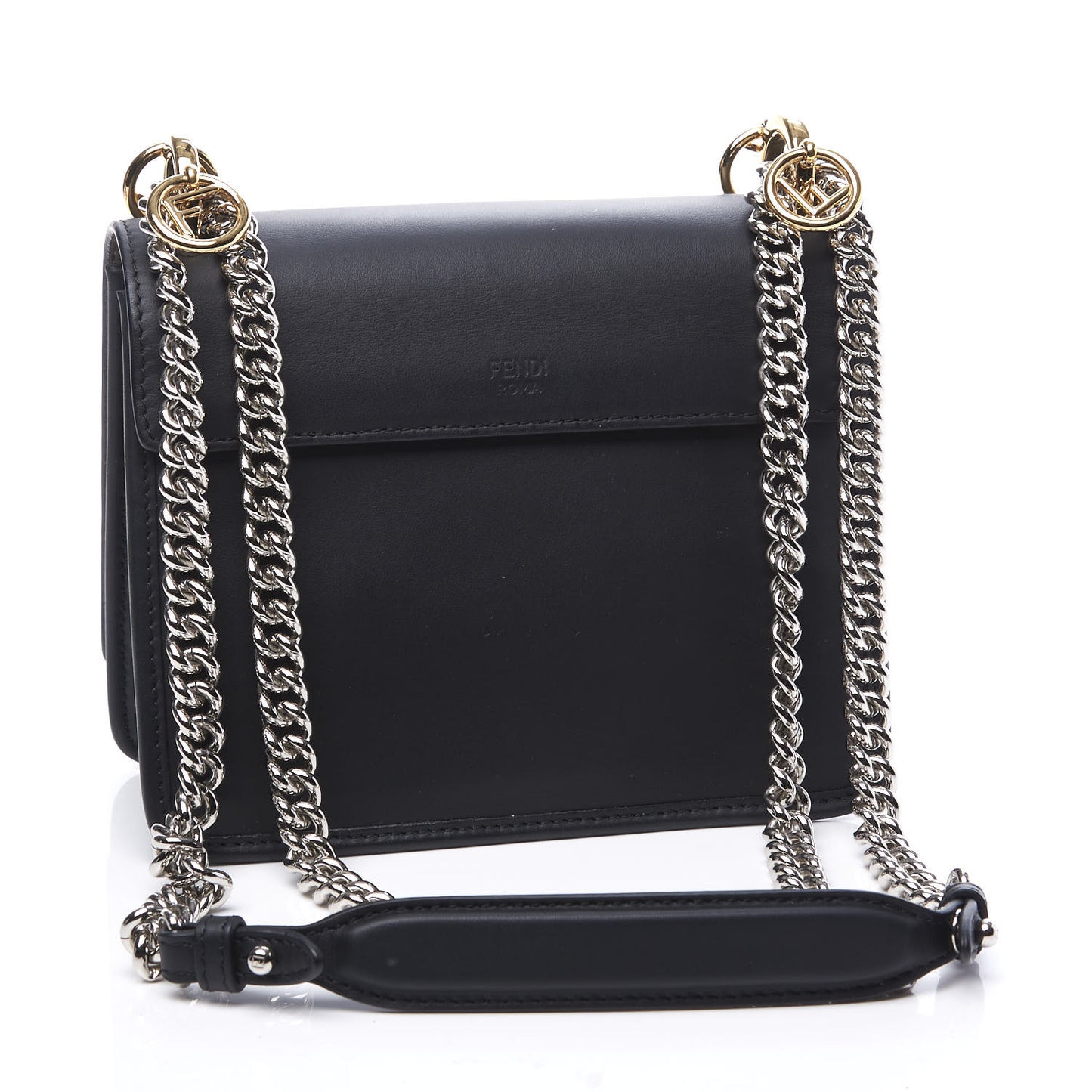 Vitello Century Opaco F is Fendi Small Kan I Shoulder Bag Black