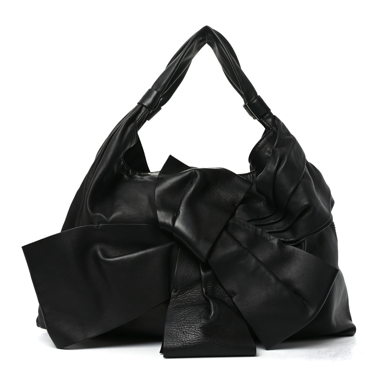 Valentino Garavani Nappa Premier Bow Hobo Black 1 of 9