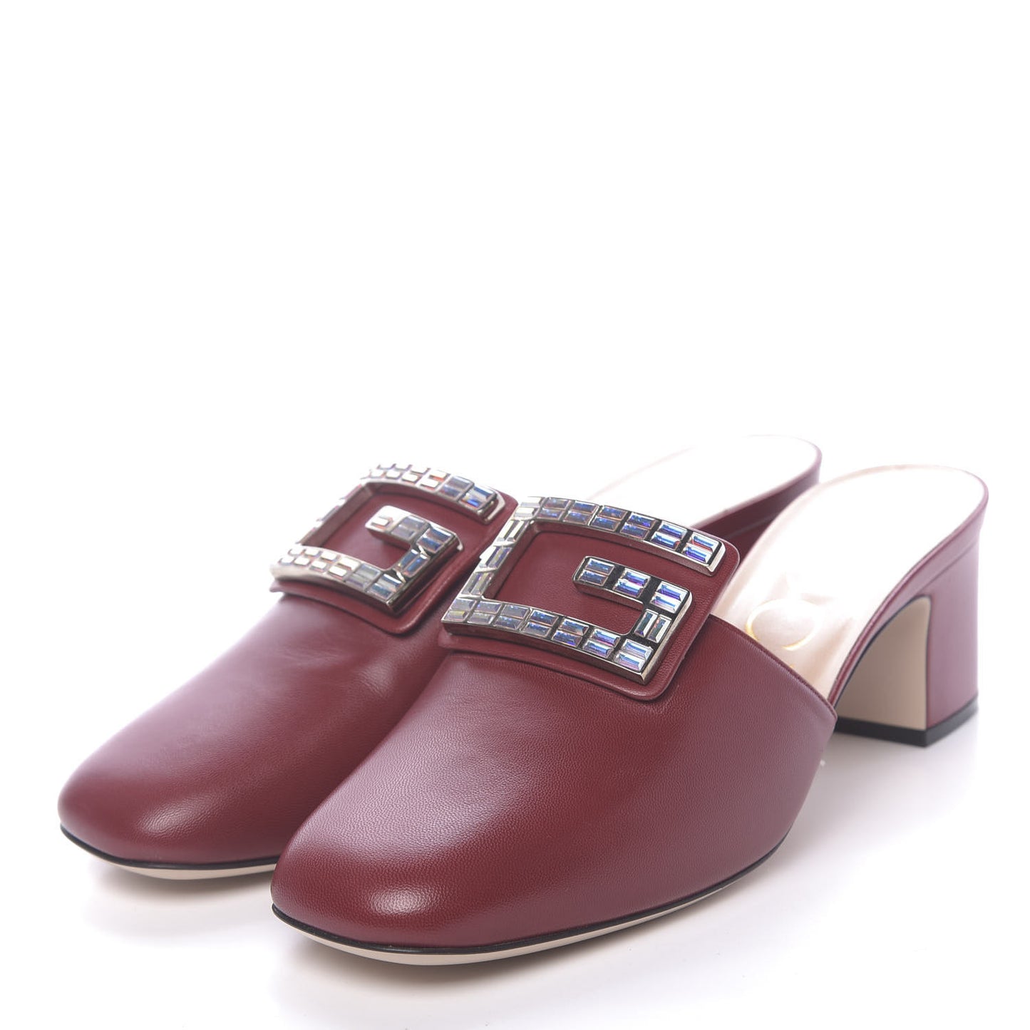 Malaga Kid Crystal Square G Madelyn Mules 40 Romantic Cerise