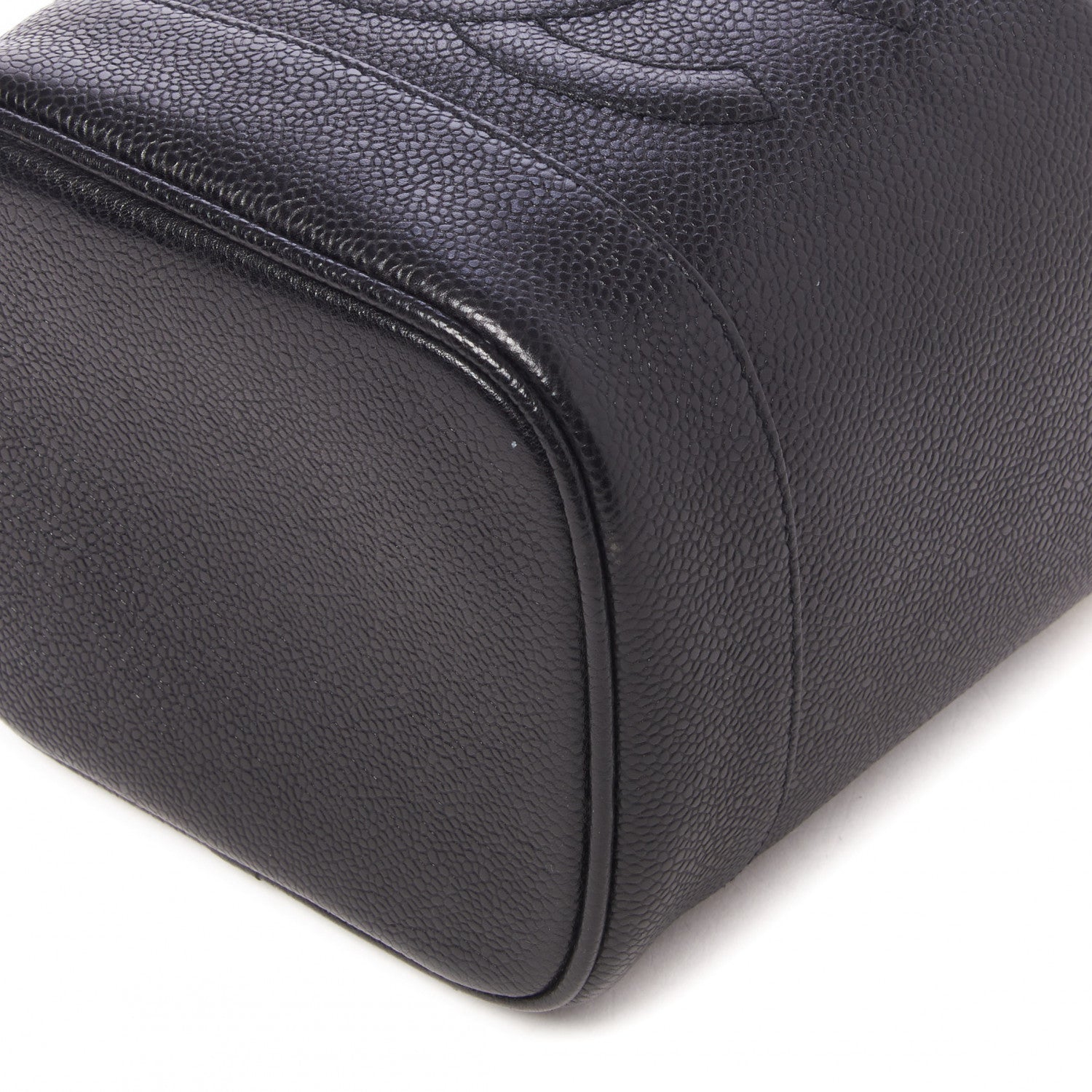 Chanel Caviar Vanity Cosmetic Case Black 8 of 10