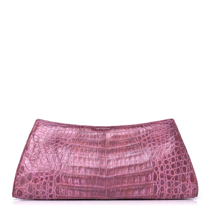 Nancy Gonzalez Metallic Crocodile Clutch Pink 1 of 9