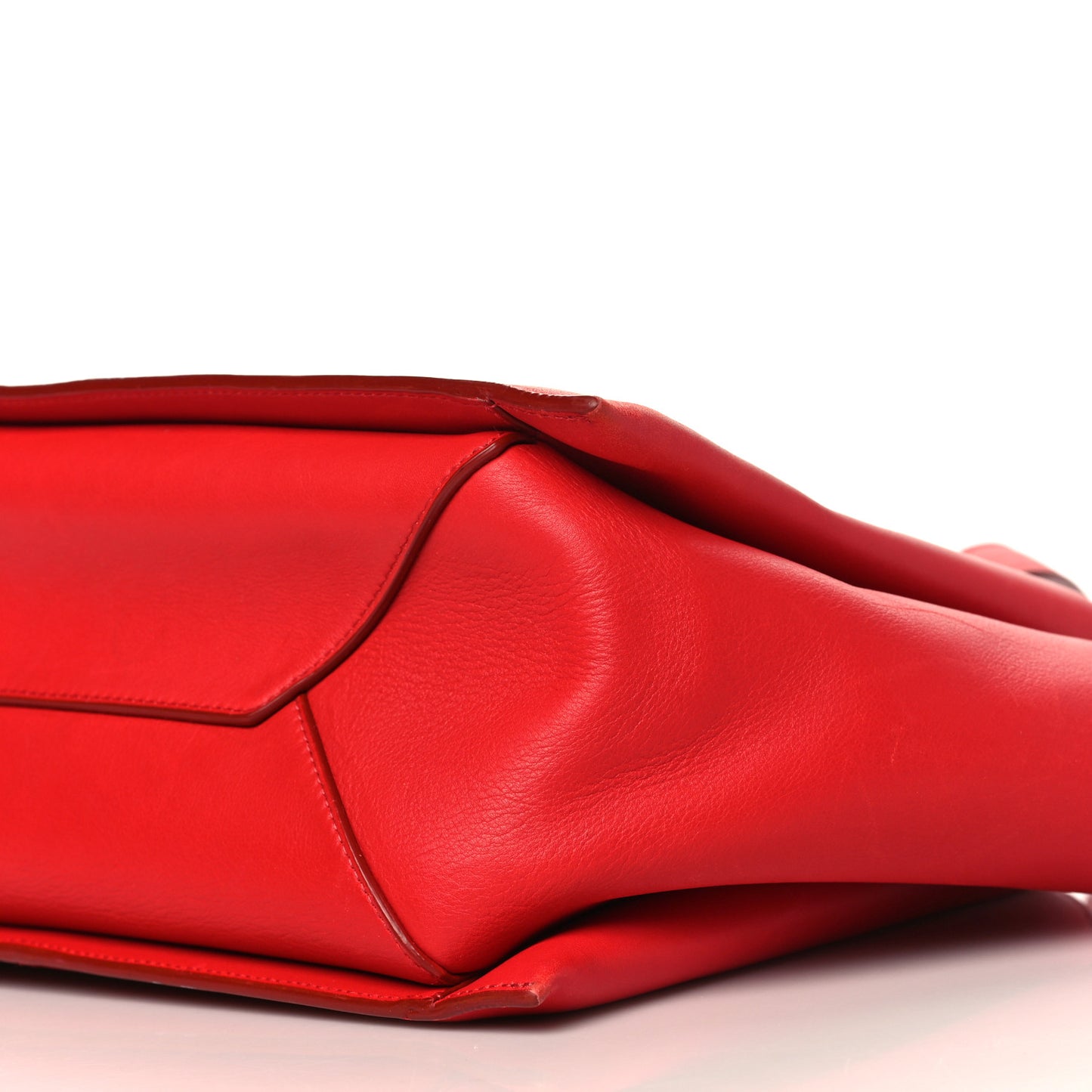 Baby Grained Calfskin Small Tri-Fold Bag Poppy
