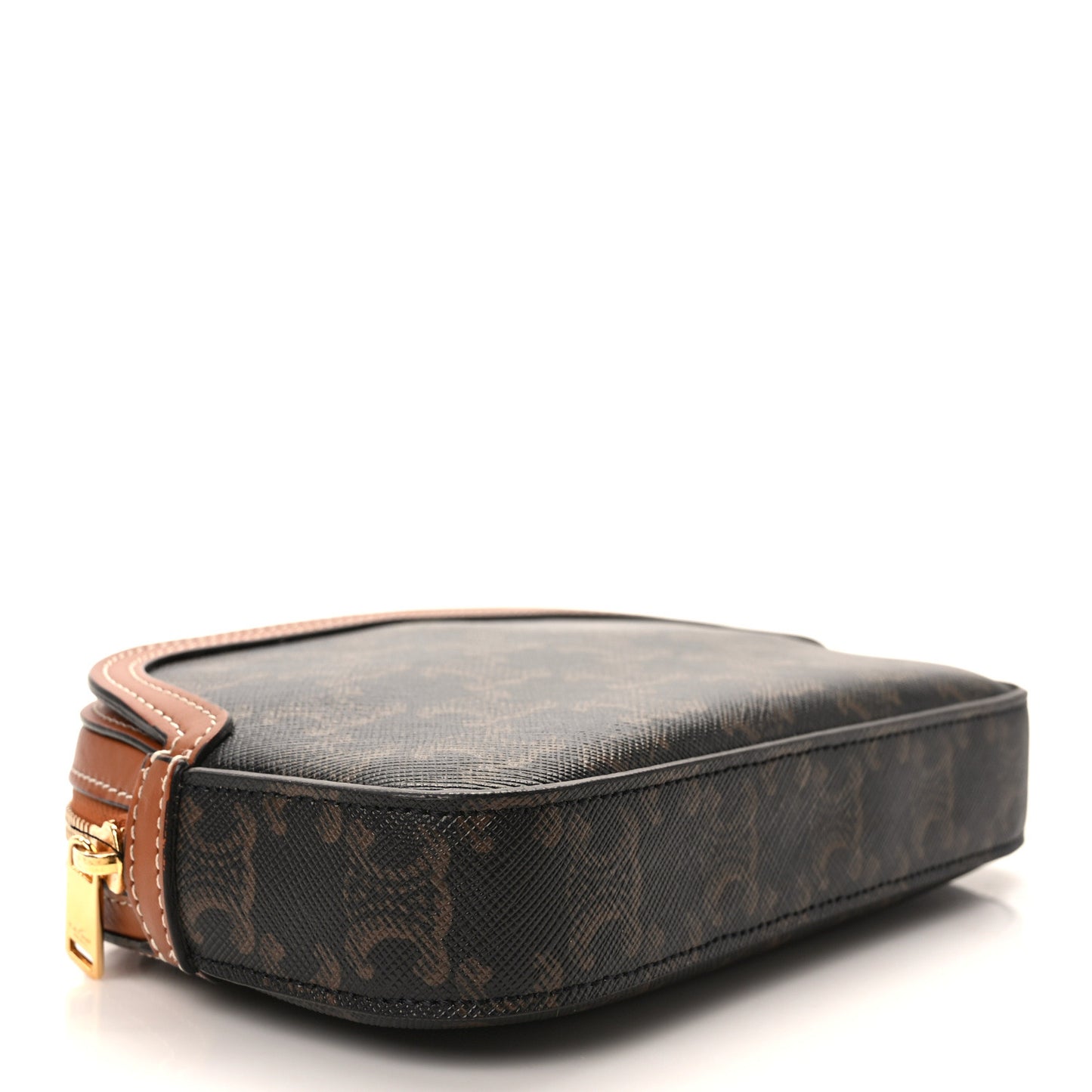 Triomphe Canvas Calfskin Belt Bag Tan