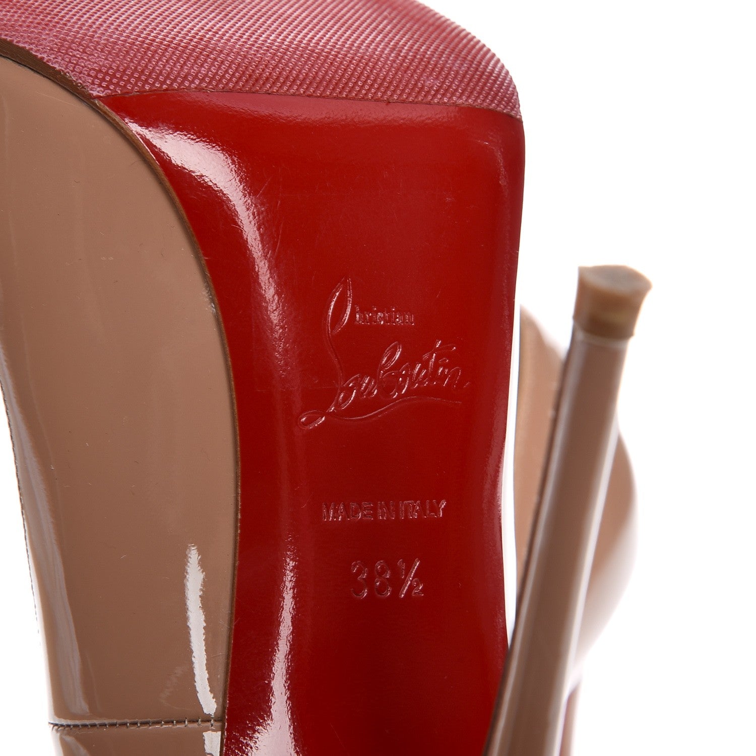 Christian Louboutin Patent So Kate 120 Pumps 38.5 Nude 6 of 10