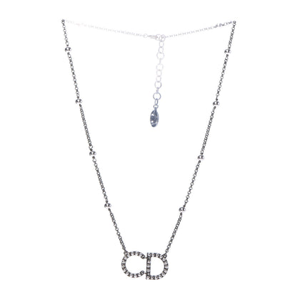 Christian Dior Metal Logo CD Necklace Ruthenium 3 of 6