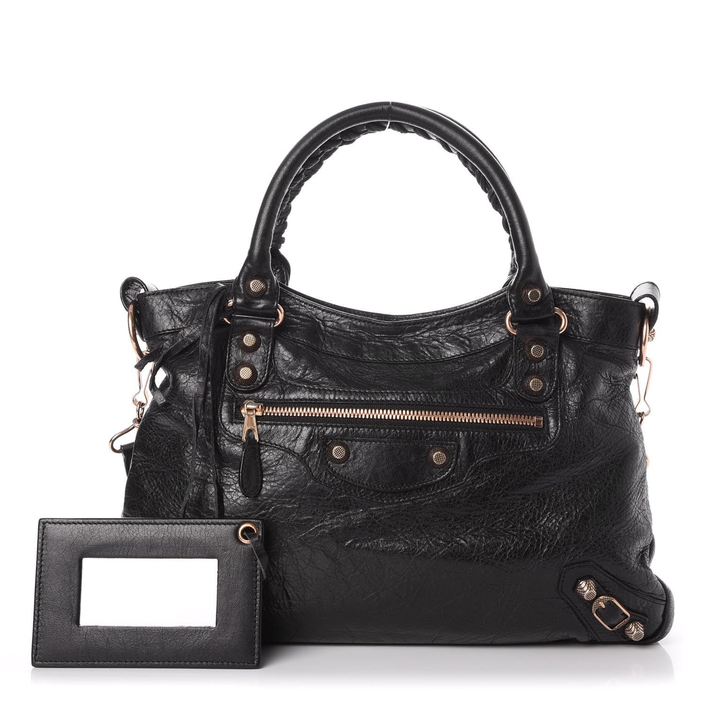 Agneau Giant 12 Rose Gold Hardware Town Black