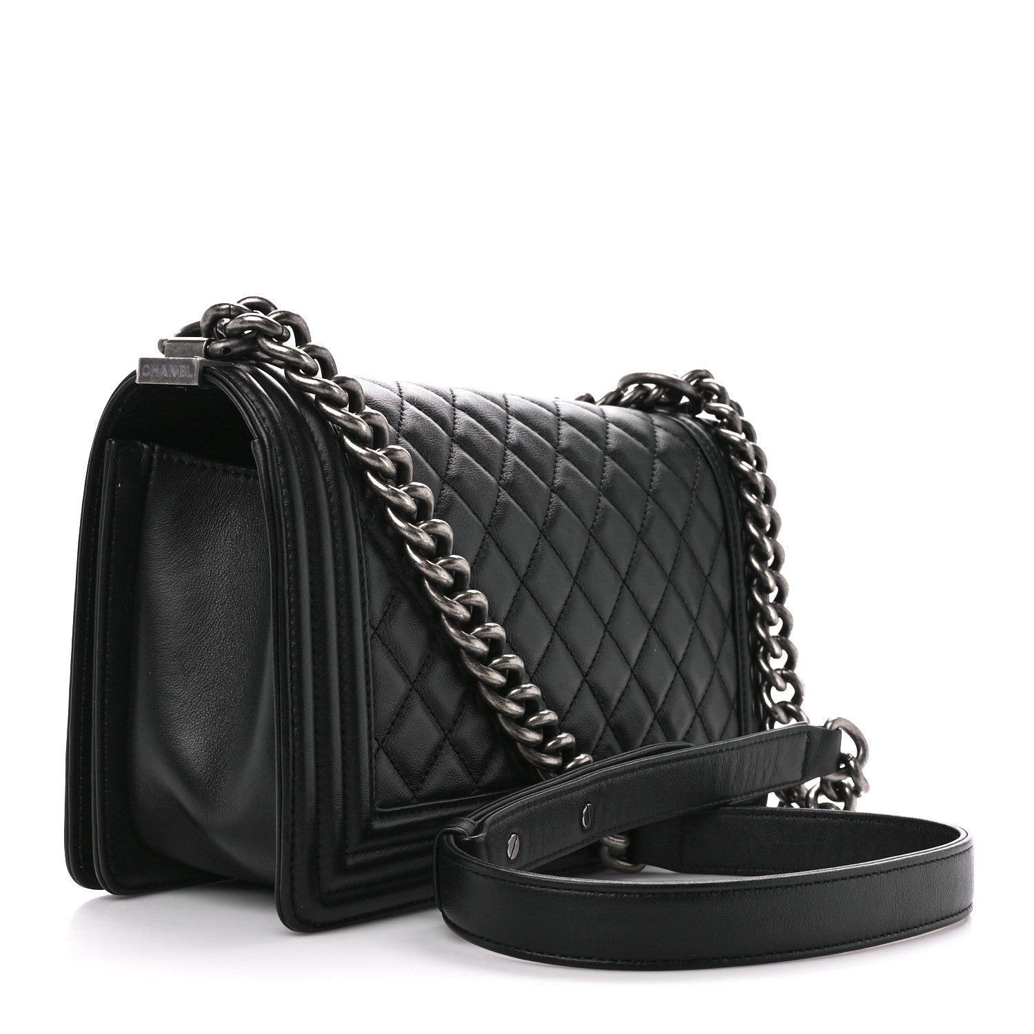 Chanel Calfskin Quilted Medium Boy Flap Black 3 of 11