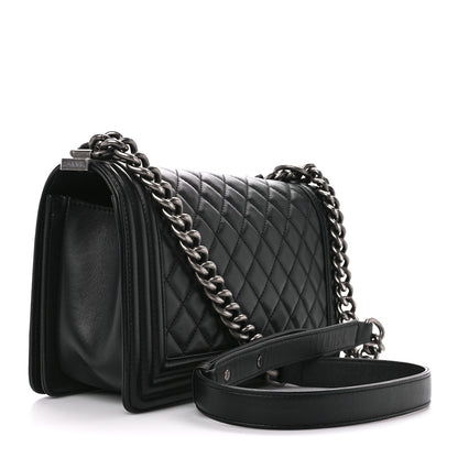 Chanel Calfskin Quilted Medium Boy Flap Black 3 of 11