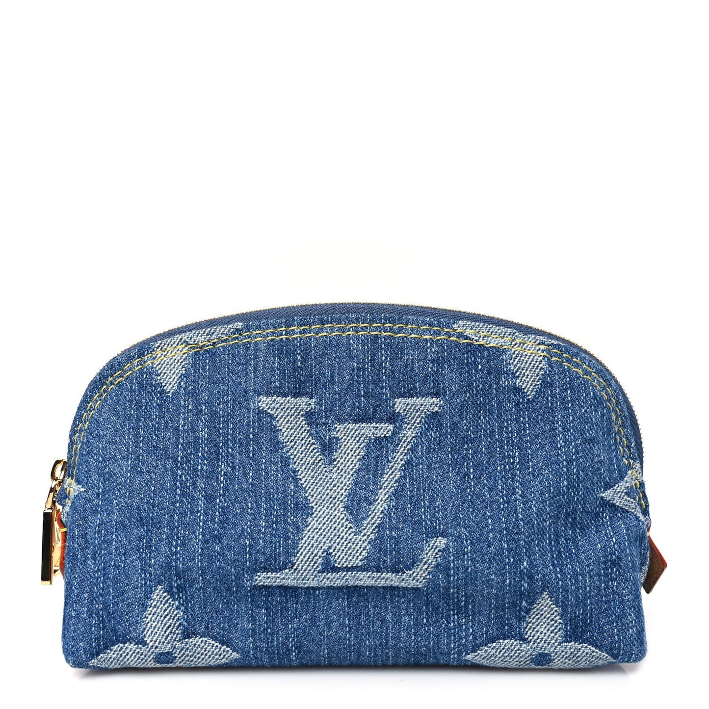 Denim Giant Monogram Pochette Cosmetique PM Denim Blue