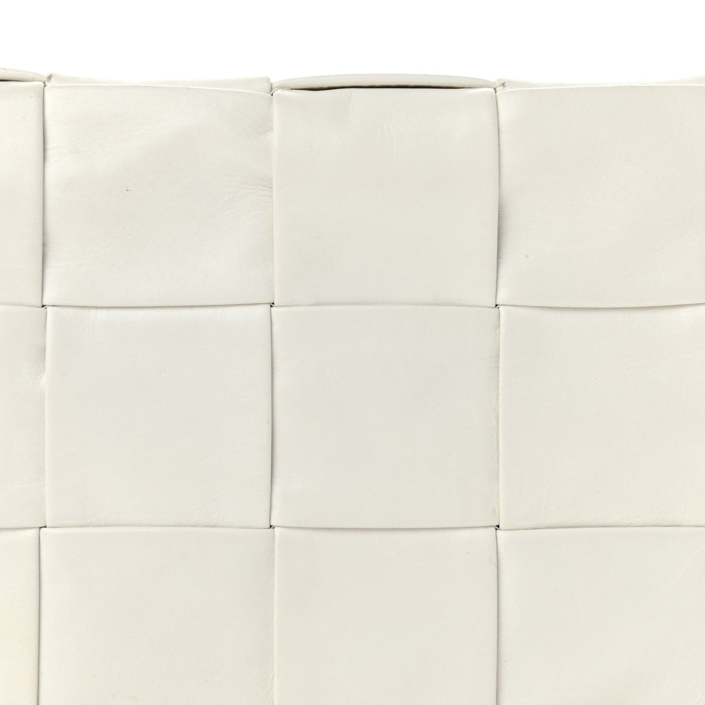 Lambskin Maxi Intrecciato Cassette Crossbody Bag White