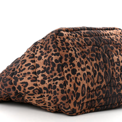 Dolce & Gabbana Nylon Leopard Print Sicily Shopper Tote Brown 8 of 10