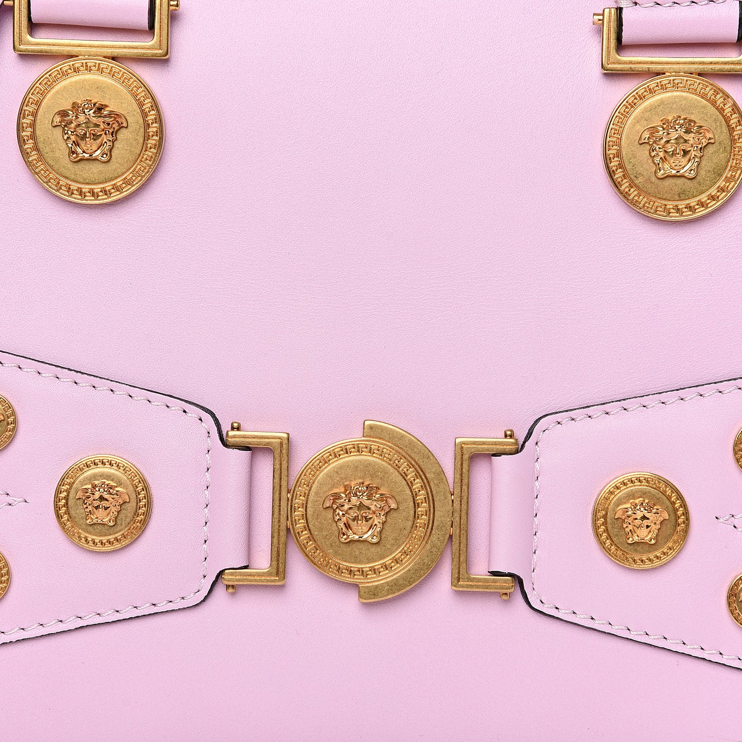 Calfskin Medusa Stud Tribute Tote Pink