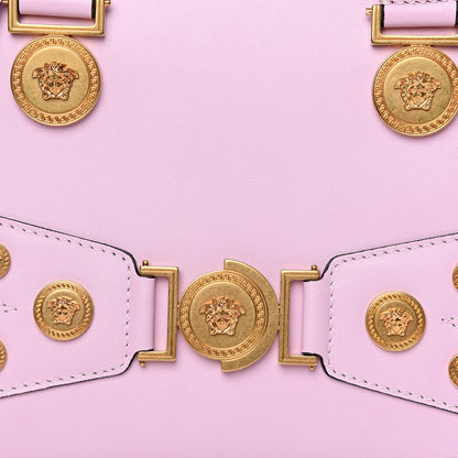 Versace Calfskin Medusa Stud Tribute Tote Pink 6 of 9