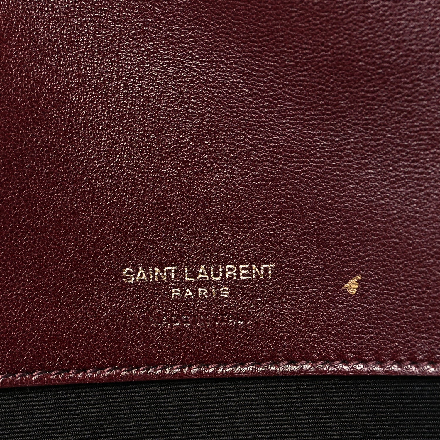 Saint Laurent Lambskin Chevron Quilted Small Loulou Rouge Cabernet 7 of 11