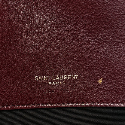Saint Laurent Lambskin Chevron Quilted Small Loulou Rouge Cabernet 7 of 11