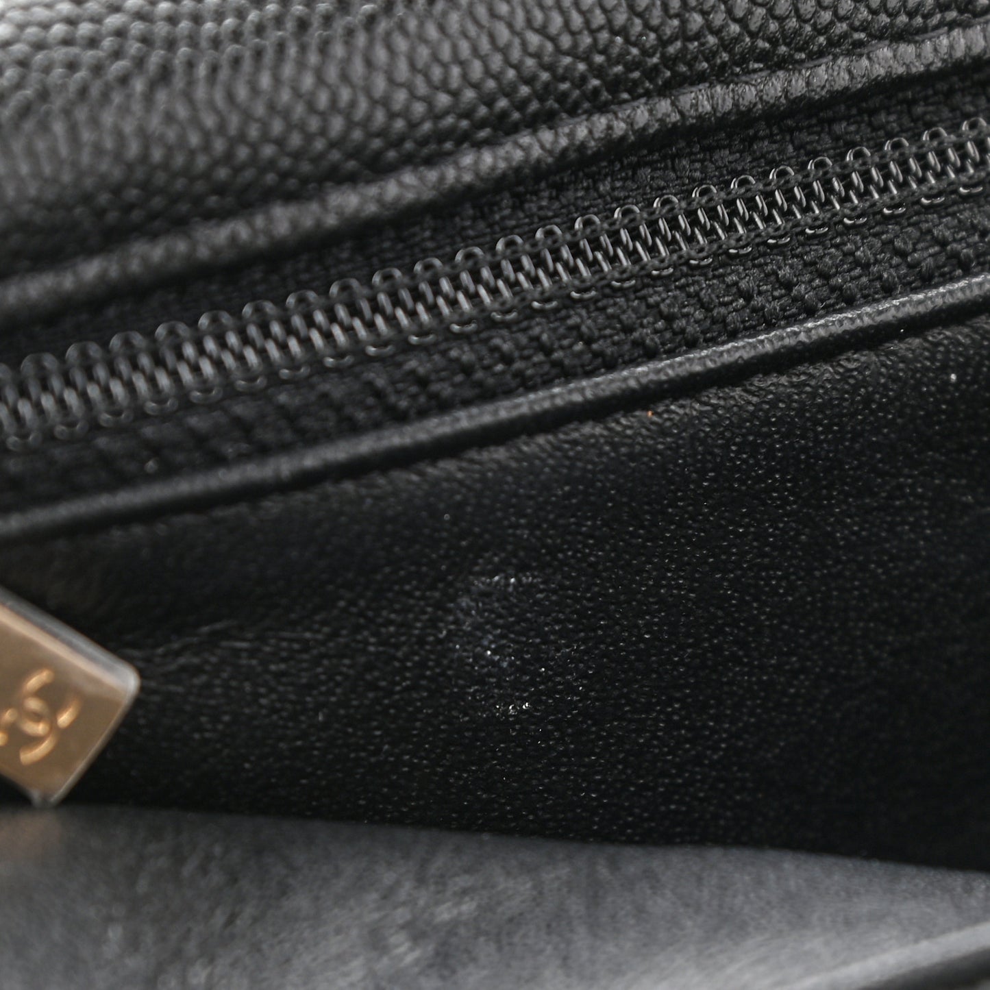 Caviar Quilted Flap Clutch Black