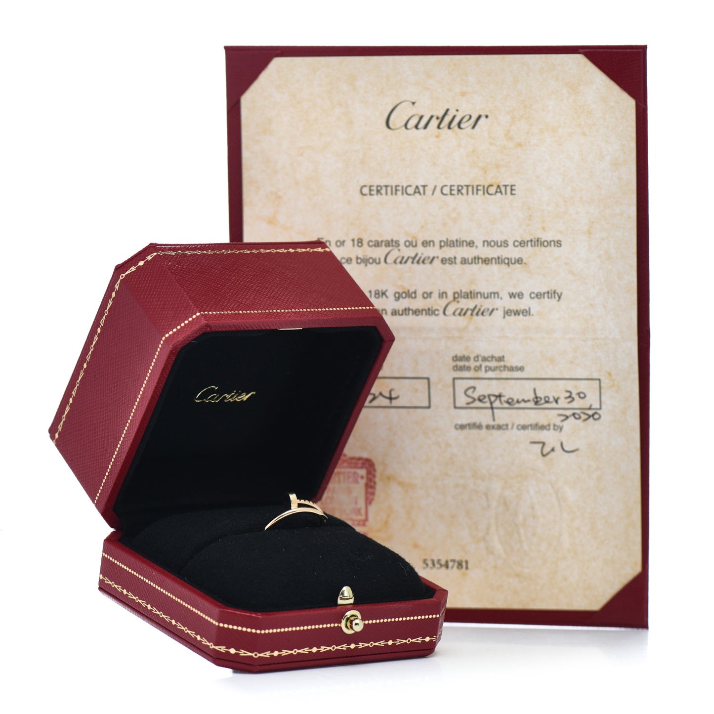 18K Yellow Gold Small Juste Un Clou Ring 55 7.25