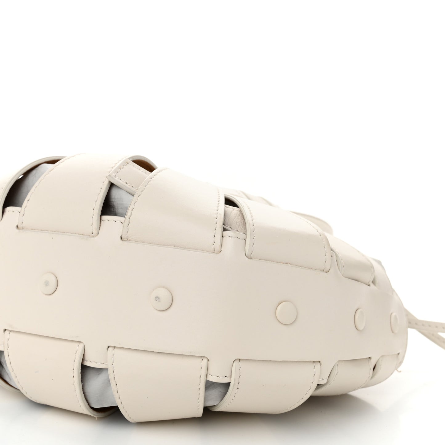 French Calfskin Small Shell White Frost