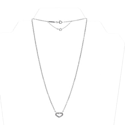 Cartier 18K White Gold Diamond Small Hearts and Symbols Pendant Necklace 3 of 7