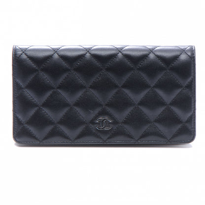 Chanel Lambskin Quilted Yen Wallet Black 1 of 8