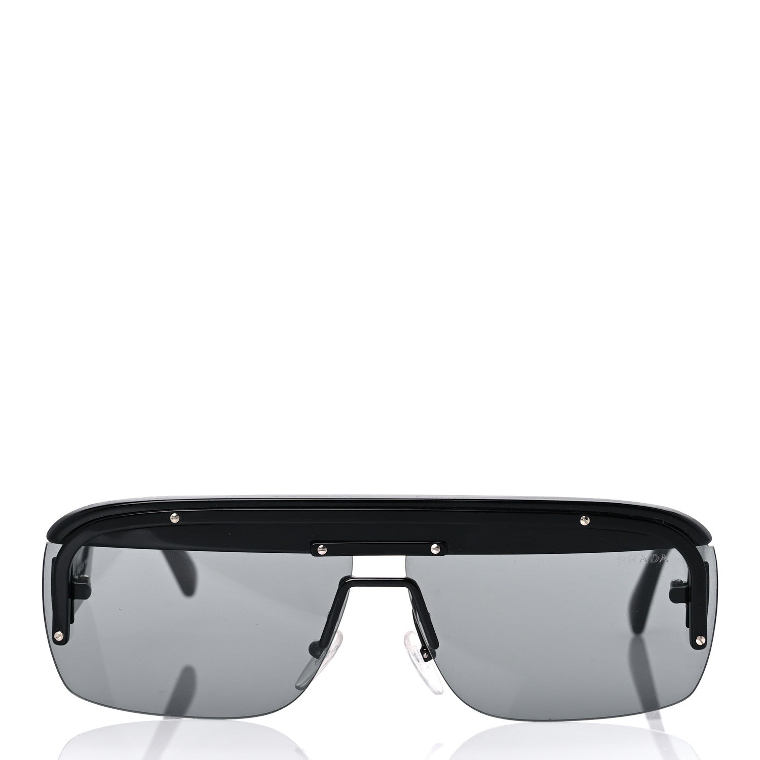 Prada Rectangular Sunglasses SPR 15U Black 2 of 9