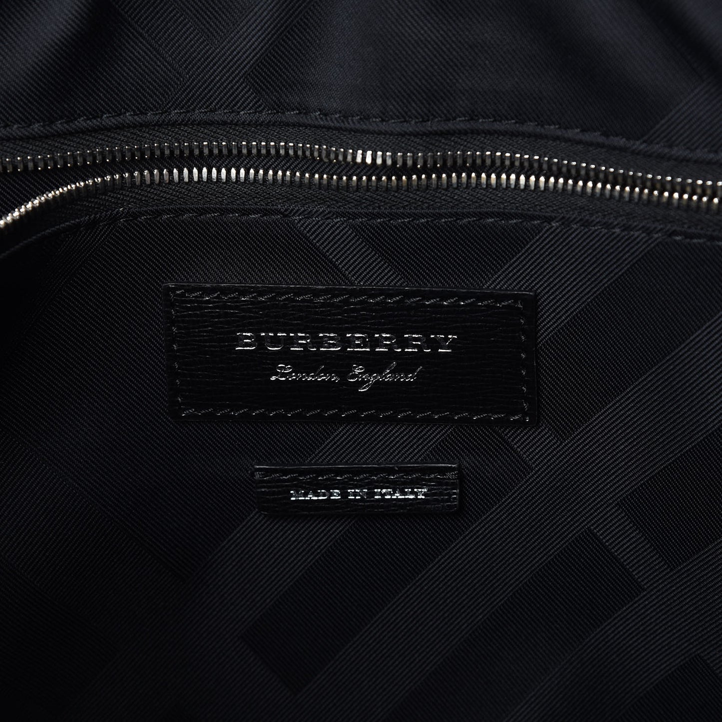 Textured Calfskin Barrow Briefcase Black