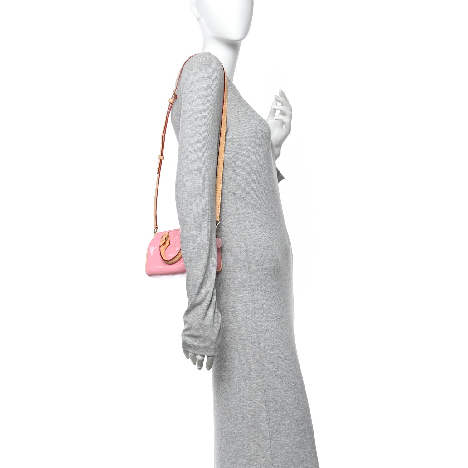Louis Vuitton Vernis Monogram Nano Speedy Mochi Pink 2 of 9