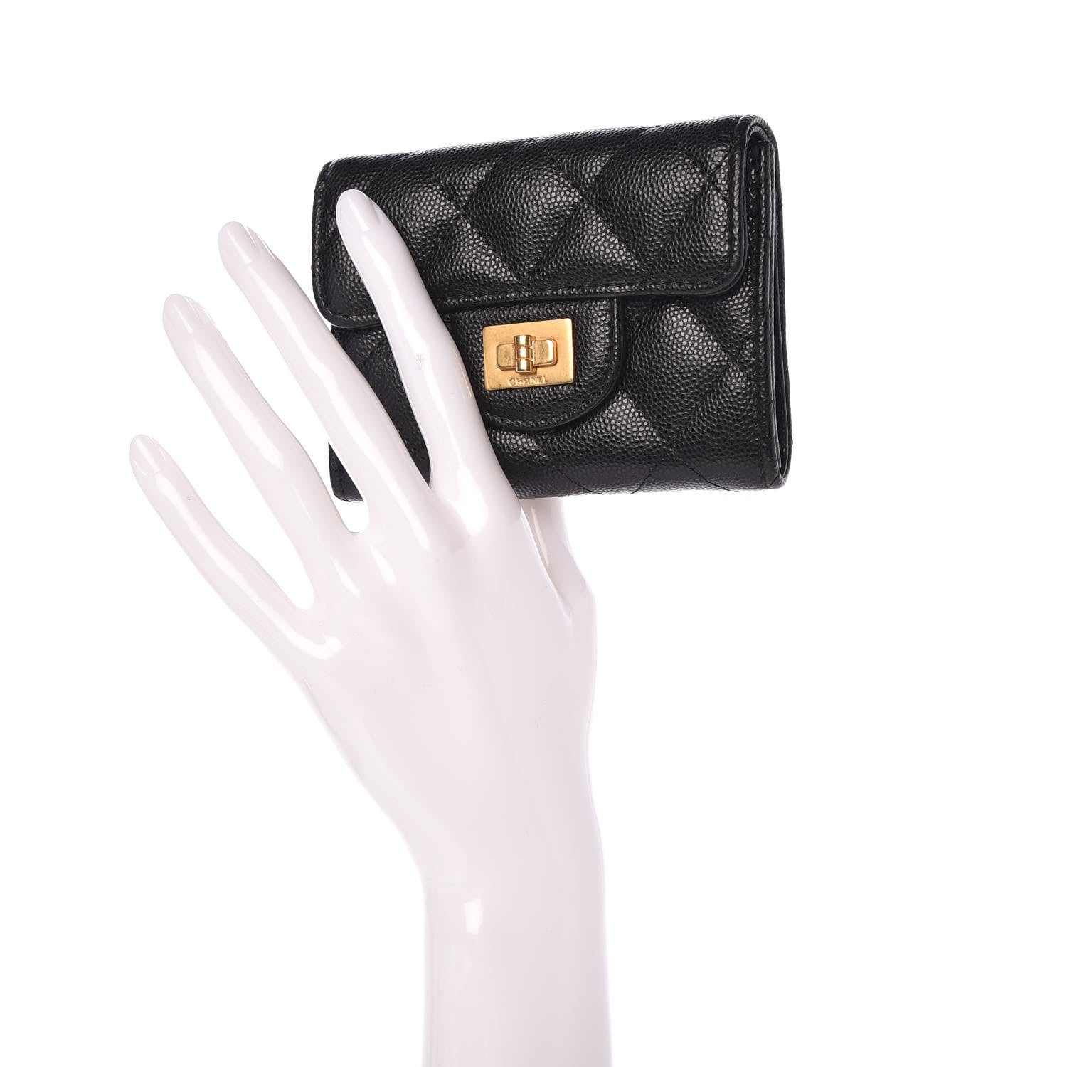 Chanel Caviar Quilted Reissue Card Holder Black 2 of 9