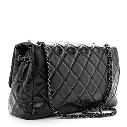 Chanel Glazed Calfskin Quilted Large Coco Soft Flap Black 3 of 10