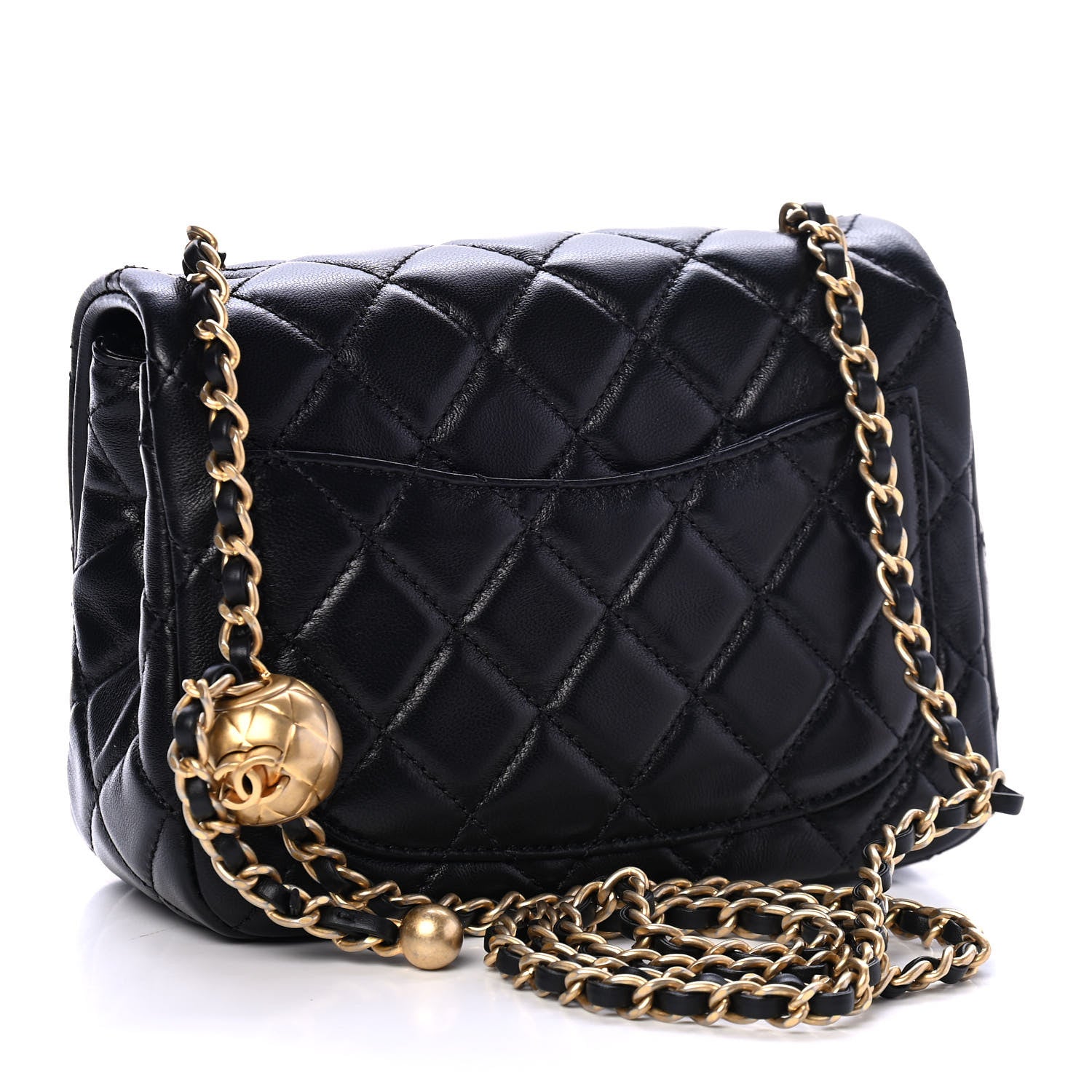 Chanel Lambskin Quilted Mini Pearl Crush Flap Black 2 of 4