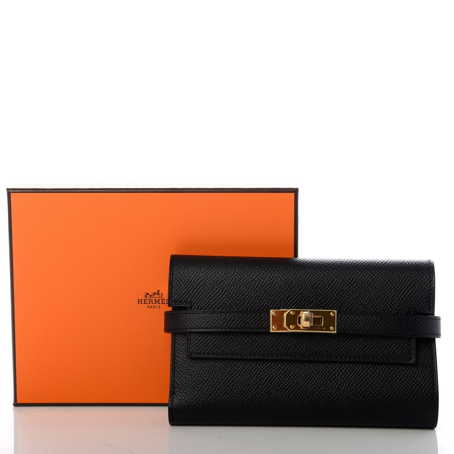 Epsom Medium Kelly Wallet Black