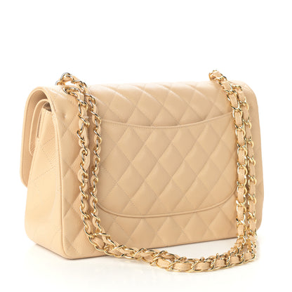 Chanel Caviar Quilted Jumbo Double Flap Beige Clair 3 of 10
