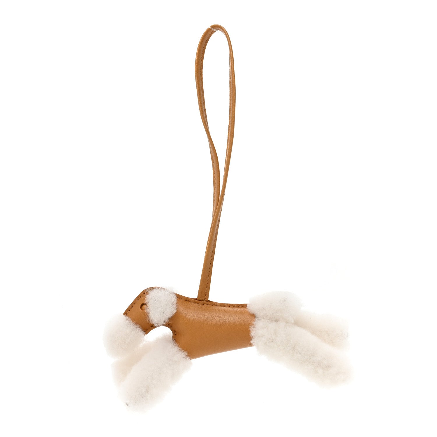 Hermes Milo Lambskin Shearling Budy Charm Biscuit 1 of 3