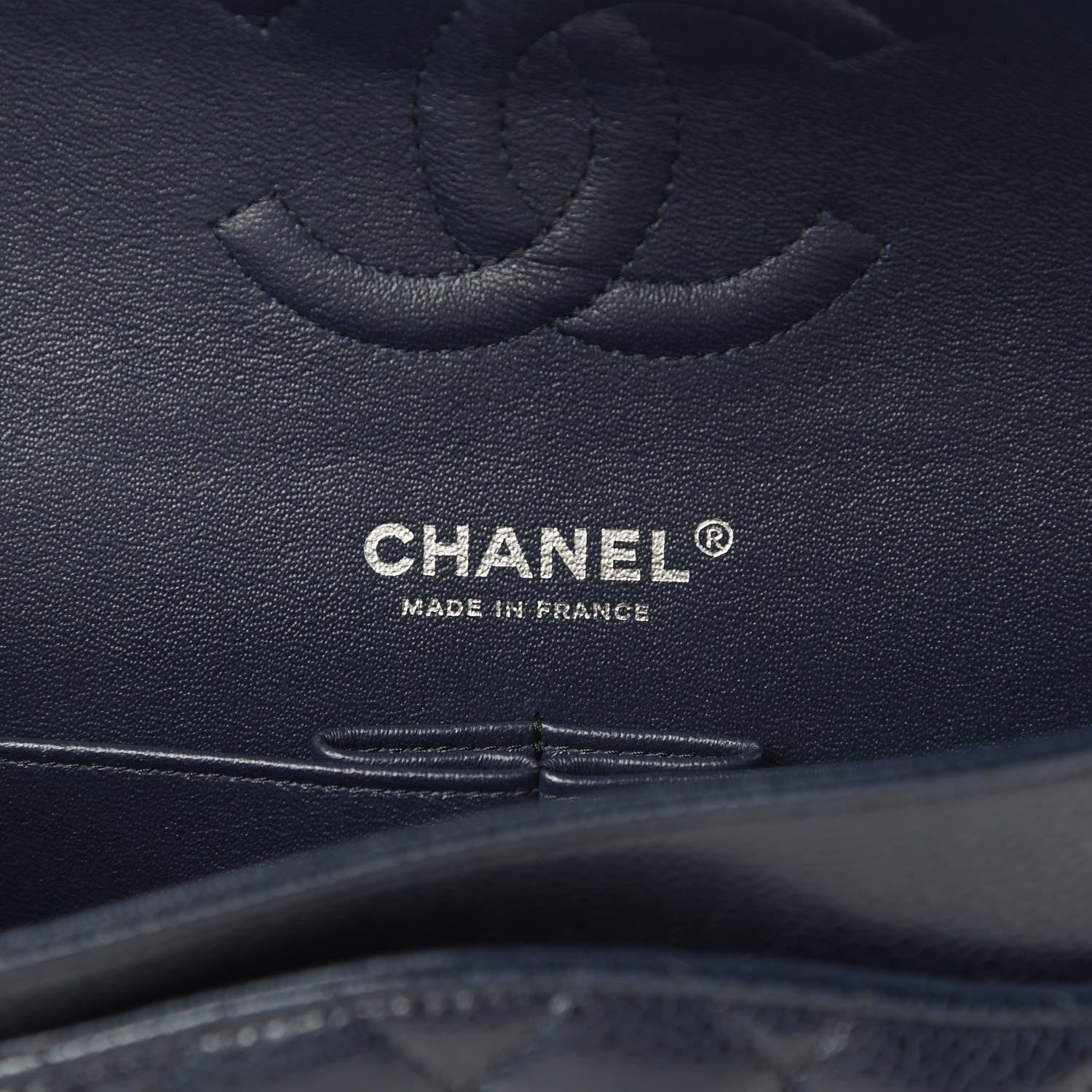 Chanel Caviar Quilted Medium Double Flap Navy 7 of 15