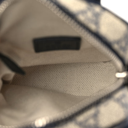 Gucci GG Supreme Monogram Textured Dollar Calfskin Web Mini Ophidia Double Zip Messenger Bag Beige Blue 5 of 10