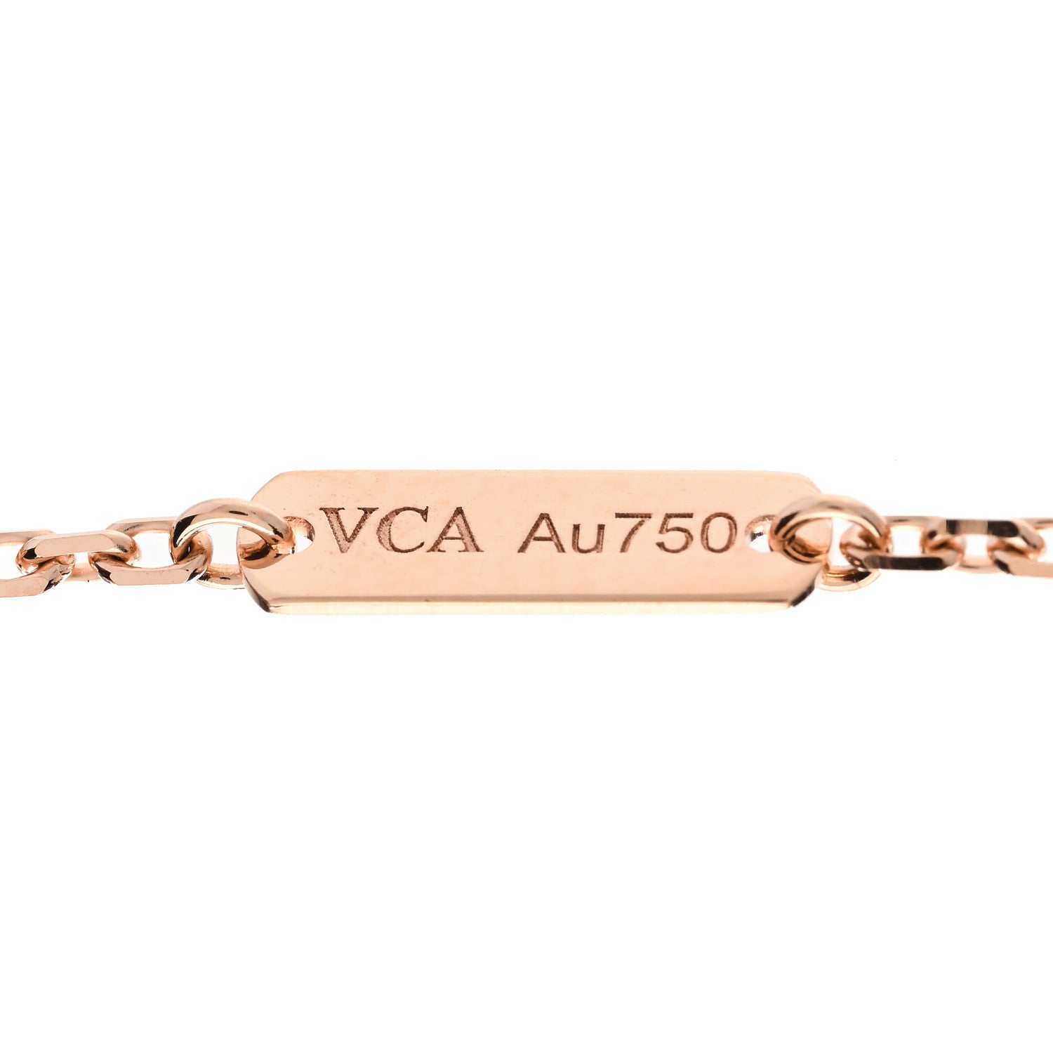 Van Cleef & Arpels 18K Rose Gold Diamond Silver Obsidian Vintage Alhambra Pendant Necklace 4 of 5