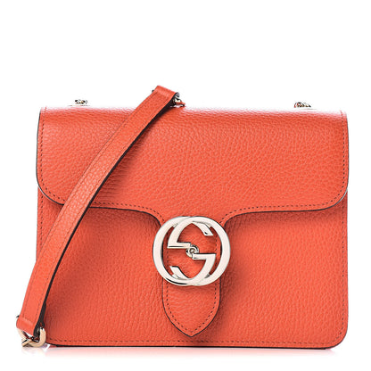 Gucci Dollar Calfskin Small Interlocking G Shoulder Bag Sun Orange 1 of 10