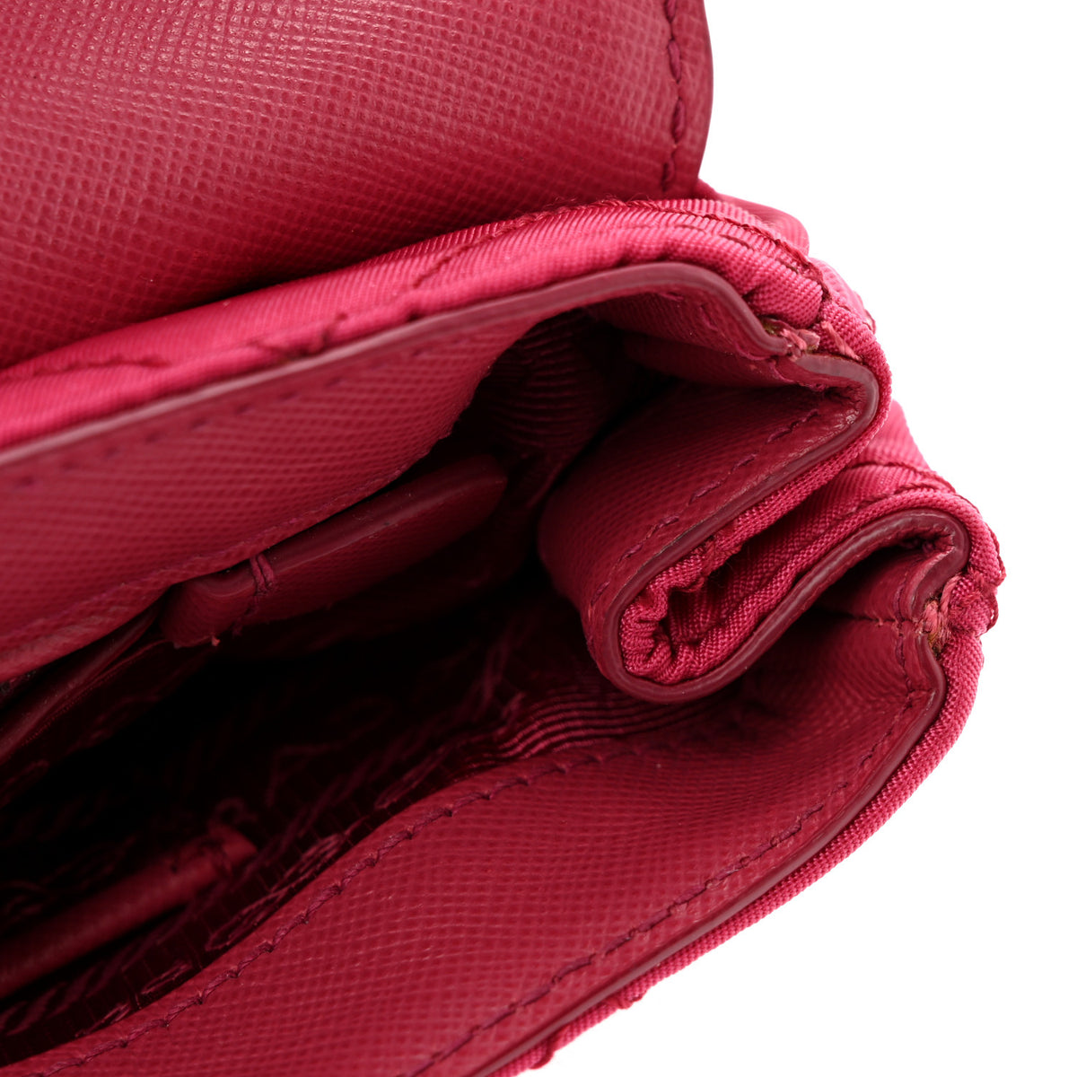 Prada Tessuto Nylon Impuntura Flap Chain Bag Ibisco 12 of 13